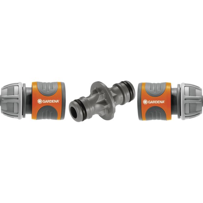 GARDENA komplet spojk 13 mm (1/2 palca), 15 mm (5/8 palca), podaljšek za dve cevi GARDENA 18283-20  plastika cevna spojka 13 mm (1/2'') Ø, vtična spojka  komplet