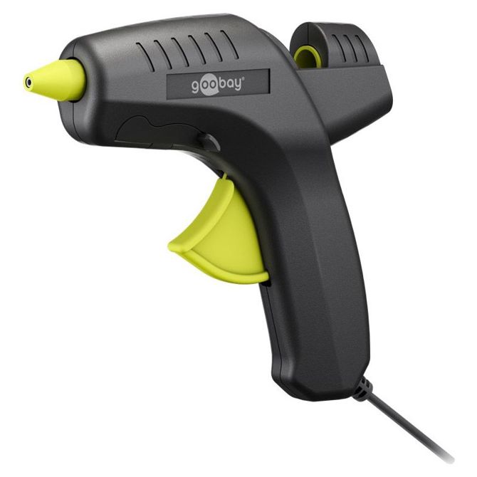 Lepilna pištola Goobay Premium 80W hitro segrevanje, 11 mm vložki, zaščitna kapica, stojalo