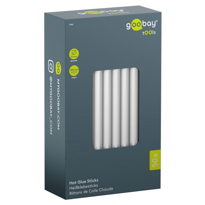GOOBAY Hot Glue Gun Sticks 11mm 50kos lepilni vložek za vroče lepljenje