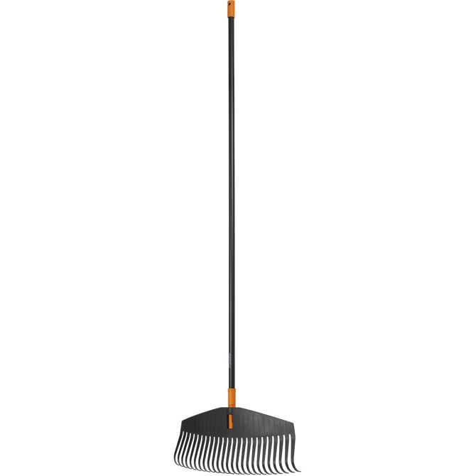 Grablje Fiskars Solid Leaf Broom L, 52 cm, črna/oranžna