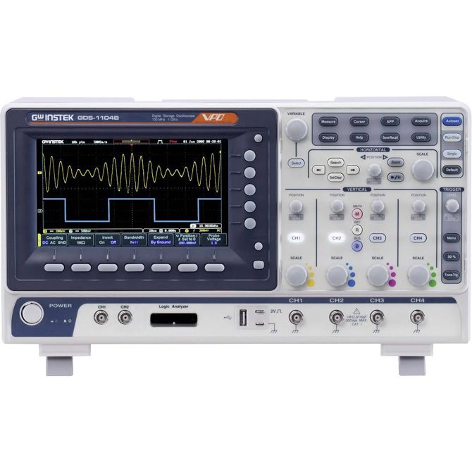 Digitalni osciloskop GW Instek GDS-1102B, 100 MHz 1 GSa/s 10 Mpts 8 Bit