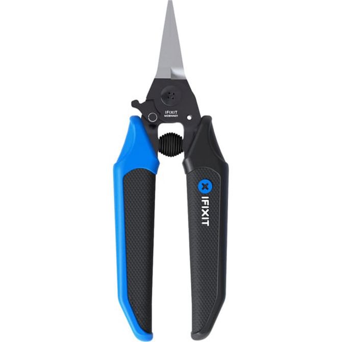 Klešče z ozkim nosom iFixit Mandible  (črne/modre, z odpiralno vzmetjo)