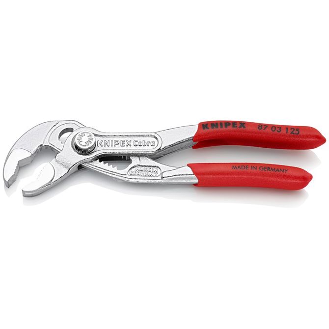 Klešče za cevi/vodne črpalke Knipex Cobra 87 03 125 (rdeče, dolžina 125 mm, za cevi do 1"")
