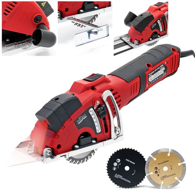 Krožna žaga z laserjem 600W z vodili