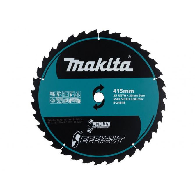 List krožne žage Makita  EFFICUT E-24848, Ø 415 mm, 35T (izvrtina 30 mm, za akumulatorske ročne krožne žage)