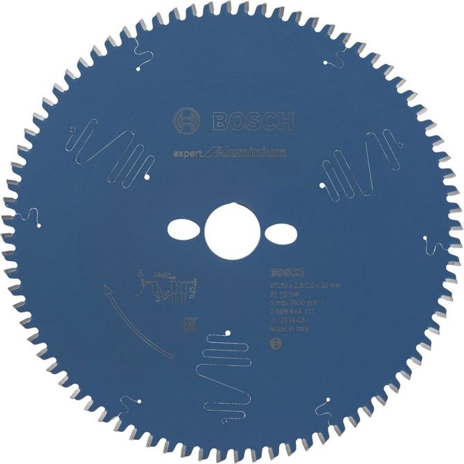 List za krožno žago Bosch Expert 250 mm 80 zob aluminij, izvrtina 30 mm, za kotne žage