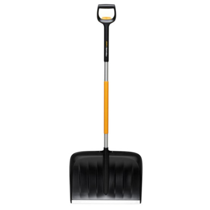 Lopata za sneg Fiskars X-Series, 53 cm, črna/oranžna