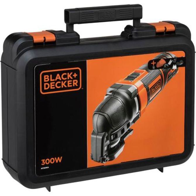 Multifunkcijsko orodje Black+Decker MT300KA, 300W, 12-delni pribor, oranžna/črna