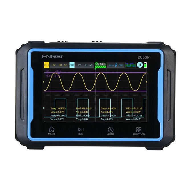Prenosni 3-v-1 osciloskop FNIRSI 2C53P z zaslonom na dotik 4,3"