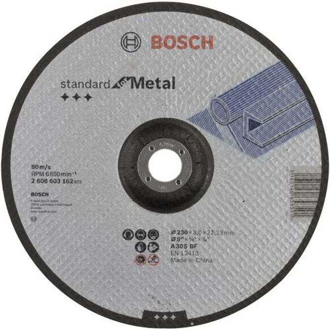 Rezalna plošča Bosch PRO A30SBF 125 mm aluminijev oksid, kolenasta, odprtina 22,23 mm, za kovino