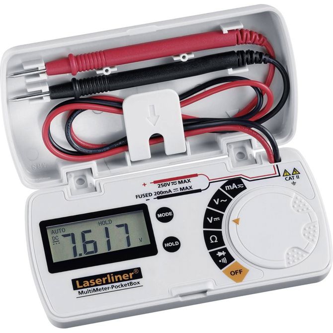 Ročni digitalni multimeter Laserliner Pocket Box, kalibracija narejena po: delovnih standardih, CAT II 250 V 