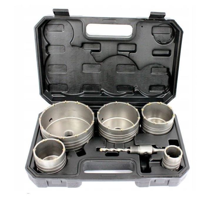 Set 6 diamantnih kronskih žag SDS plus