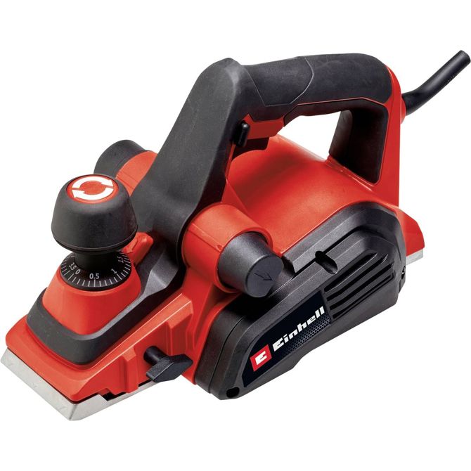 Skobeljnik Einhell TE-PL 920 920W rdeč/črn, širina 82 mm, globina reza 0–3,5 mm, nastavljiv izmet ostružkov, ergonomski ročaj