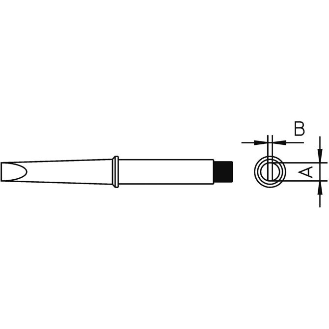 Spajkalna konica v obliki dleta, ravna Weller 4CT5C7-1 velikost konice 3.2 mm vsebuje 1 kos