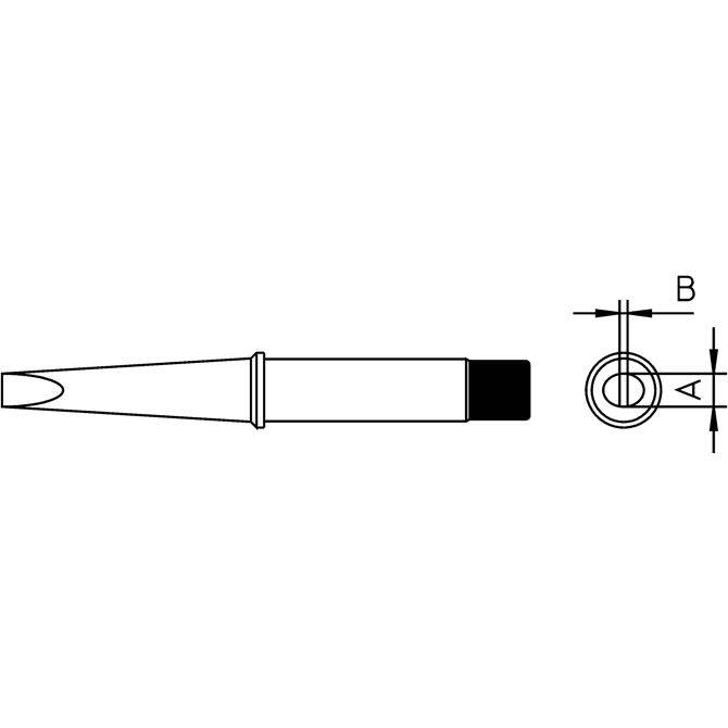 Spajkalna konica v obliki dleta, ravna Weller 4CT6C7-1 velikost konice 3.2 mm vsebuje 1 kos