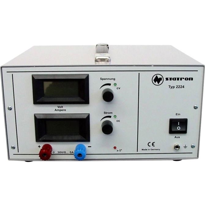 Statron 2224.9 laboratorijski napajalniki, nastavljivi  0 - 30 V 0 - 5 A 150 W   Število izhodov 1 x Laboratorijski napajalnik, nastavljiv Statron 224.9 0 - 30 V 0 - 5 A 150 W št. izhodov 1 x