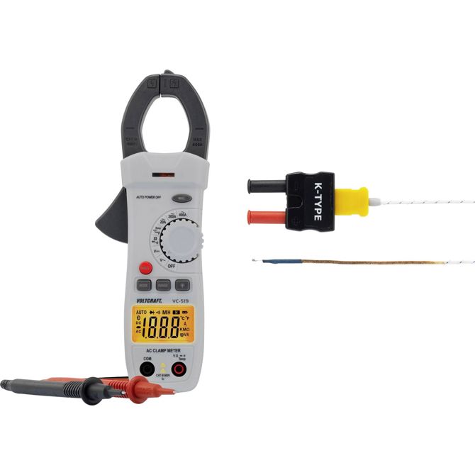 Ročni digitalni multimeter (tokovne klešče) VOLTCRAFT VC-519, kalibracija narejena po: delovnih standardih, CAT III 600 V 