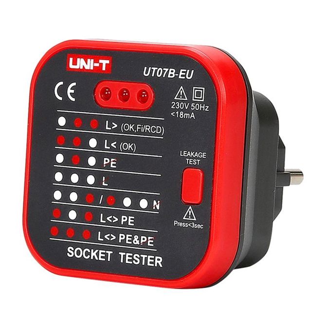 Tester vtičnic UNI-T UT07B-EU