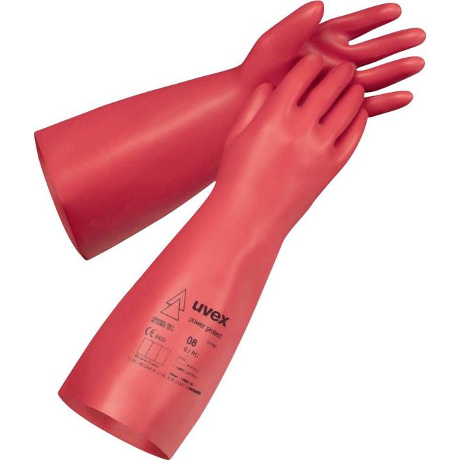 Rokavice za električarje Uvex power protect V1000 6084009 natur latex velikost 9