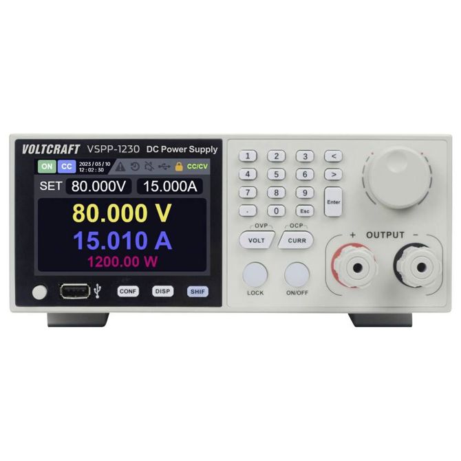 Laboratorijski napajalnik Voltcraft VSPP-1230, 0–300 V DC, 0–10 A, 1200 W, USB/LAN, programabilni, 19, 2 U