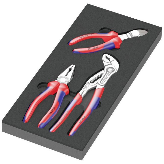 Wera 05150180001  komplet klešč 3-delni  Knipex s penastim vložkom