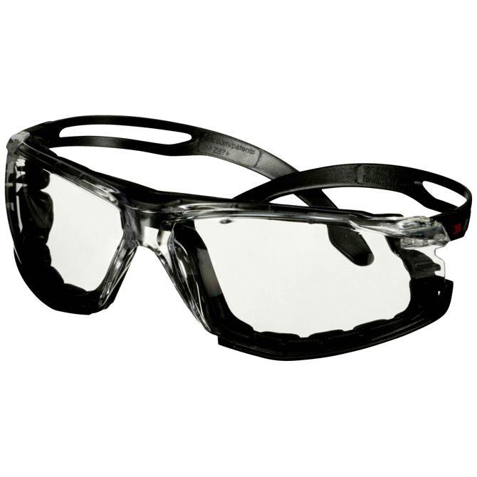 Zaščitna očala 3M™ SecureFit™ 500, črni ročaji, okvir iz pene, premaz proti rosenju/praskam Scotchgard™ (K&amp,N) 3M SecureFit SF501SGAF-BLK-FM zaščitna delovna očala vklj. zaščita proti rošenju  črna