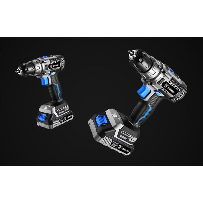 20V akumulatorski brezkrtačni vijačnik 2x 1,5Ah Li-ion LED 4