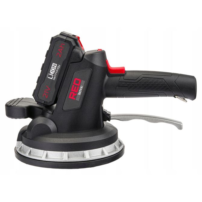 Vakuumska akumulatorska vibracijska plošča Red Technic za polaganje keramike 2x2Ah 180mm 21 V 3