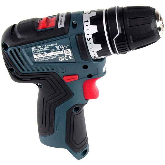 Akumulatorski vrtalni vijačnik Bosch GSR 12V-35 FC Solo Professional, 12V, brez baterije in polnilca, z nastavki FlexiClick, v kovčku, modra/črna 3