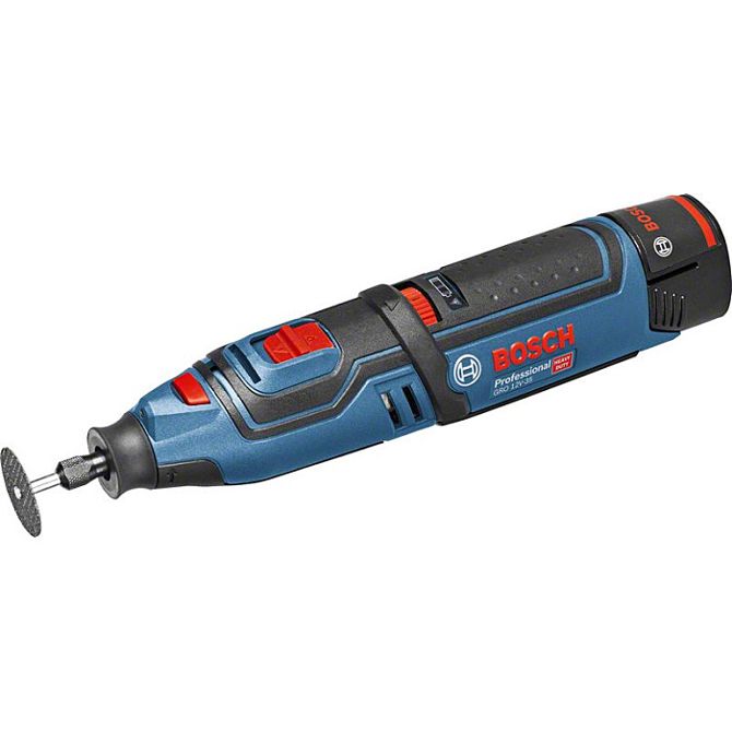 Akumulatorsko rotacijsko orodje Bosch GRO 12V-35 Professional, brez baterije in polnilca, v L-Boxx, modra/črna 2