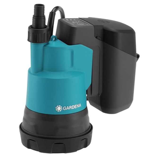 Akumulatorska potopna črpalka Gardena Battery Clear Water 2000/2, 18 V, P4A, Li-Ion baterija 2,5 Ah, turkizna/črna (14600-20) 2