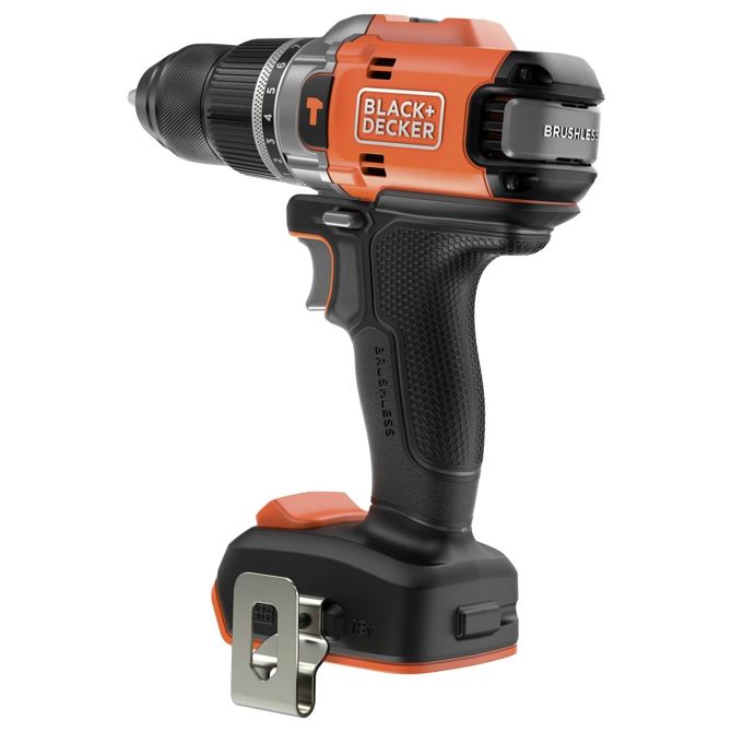 Akumulatorski udarni vrtalnik in vijačnik Black+Decker 18V, brezkrtačni motor, 50 Nm navor, 13 mm hitrovpenjalna glava, 2-stopenjski menjalnik, brez baterije in polnilnika 2