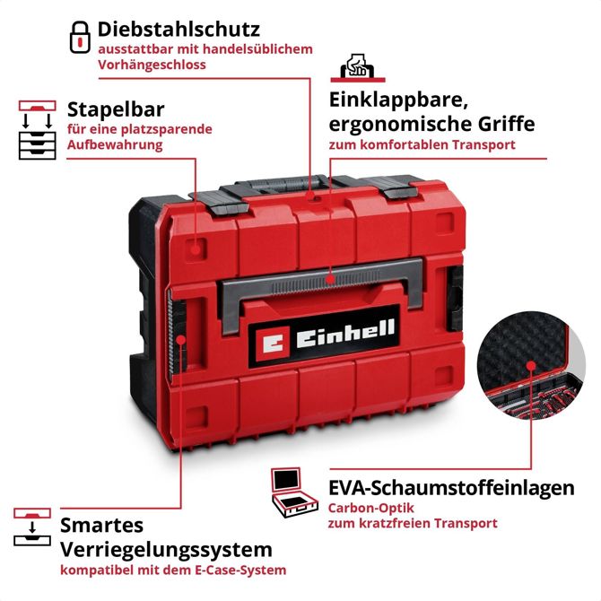 Kovček za orodje Einhell E-case 370570, 80-delni 4