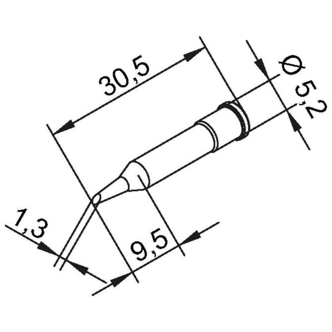 Spajkalna konica Ersa 0102ADLF20 poševno odrezana, 2 mm, 1 kos 2