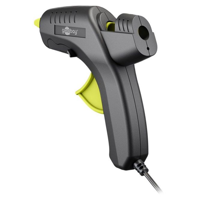 Lepilna pištola Goobay Premium 80W hitro segrevanje, 11 mm vložki, zaščitna kapica, stojalo 3