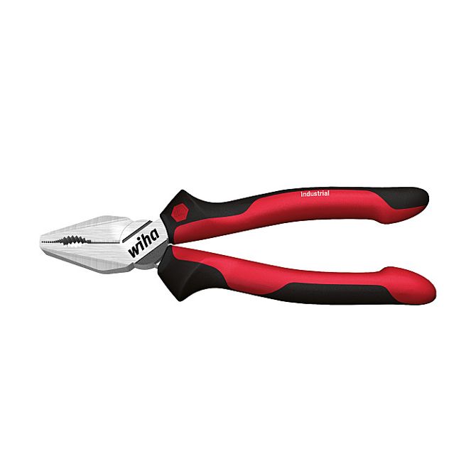 Industrijske kombinirane klešče Wiha, 180 mm (črne/rdeče, z DynamicJoint in OptiGrip, ekstra dolg rezalni rob) 2