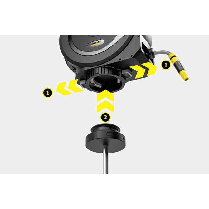 Drsna konica Kärcher 2.645-382.0 Ground Spike, 360° vrtenje, kovinska konica, integrirana vodna tehtnica, črne barve 2