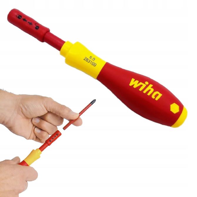 Komplet izvijačev in nastavkov Wiha  Electric slimVario (rdeč/rumen, 19-delni, s slimBits) 2