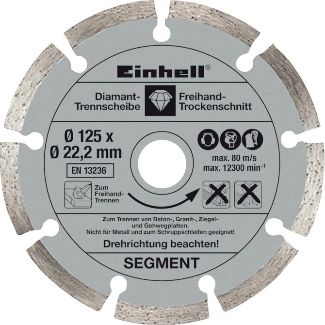 Kotni brusilnik Einhell TE-AG 125/750 komplet (rdeč/črn, 750 W, kovček) 4