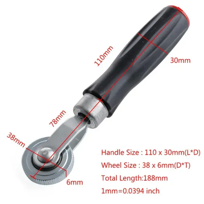 Kovinski pritisni valj za krpanje zračnic 4 mm 6