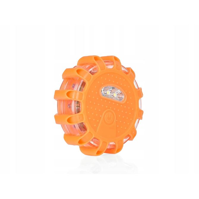 LED utripajoča prenosna magnetna opozorilna luč belo oranžna 10cm 188g01829 3