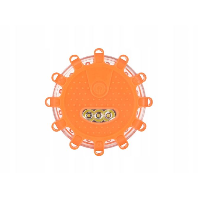 LED utripajoča prenosna magnetna opozorilna luč belo oranžna 10cm 188g01829 4