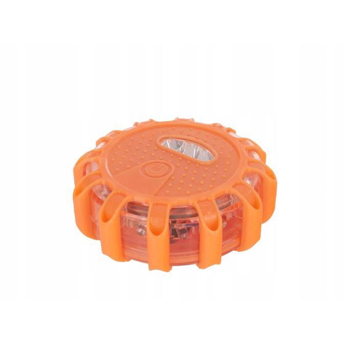 LED utripajoča prenosna magnetna opozorilna luč belo oranžna 10cm 188g01829 5