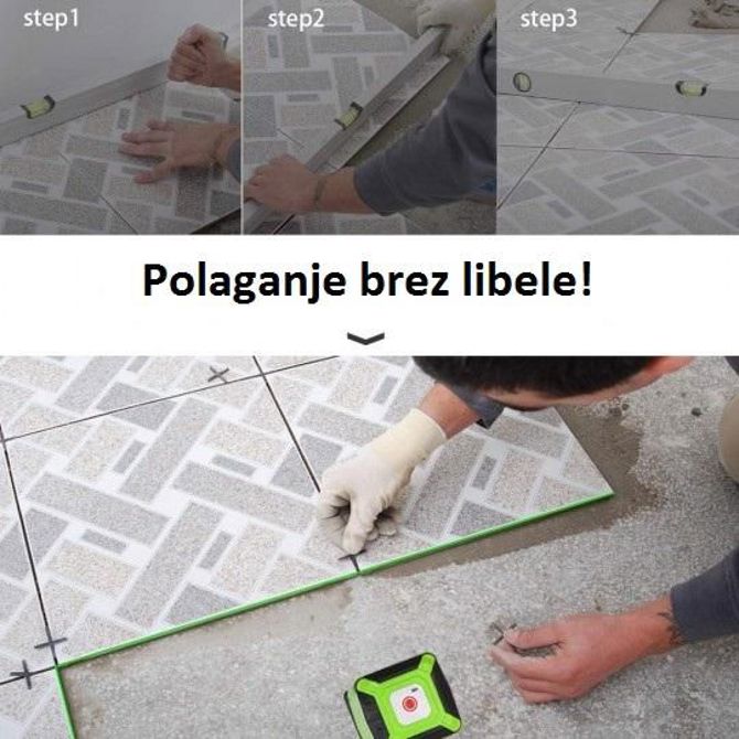 Nivelir za polaganje keramike zeleni laser 5 linijski 3