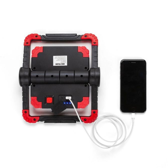 Prenosni akumulatorski gradbeni dvojni reflektor LED COB 40W 7000mAh USB 2