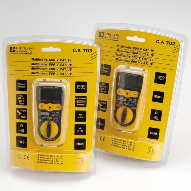 Ročni mulitmeter Chauvin Arnoux C.A 703, kalibracija narejena po: delovnih standardih 3