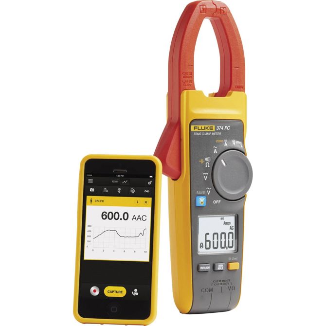 Digitalni ročni multimeter (tokovne klešče) Fluke-374 FC, kalibracija narejena po: delovnih standardih, CAT III 1000 V, CAT IV 600 V 4