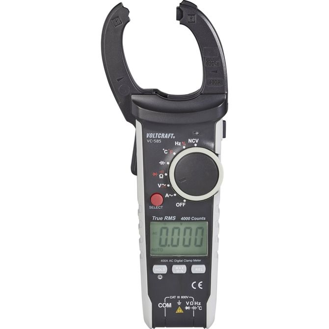 Ročni digitalni multimeter (tokovne klešče) VOLTCRAFT, kalibracija narejena po: ISO, CAT III 600 V, število znakov na zaslonu: 4000 4