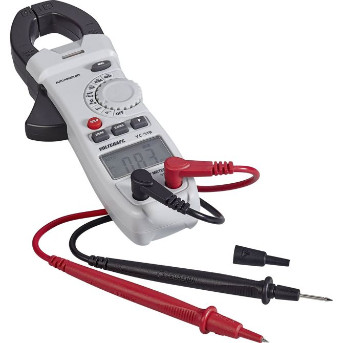 Ročni digitalni multimeter (tokovne klešče) VOLTCRAFT VC-519, kalibracija narejena po: delovnih standardih, CAT III 600 V  4