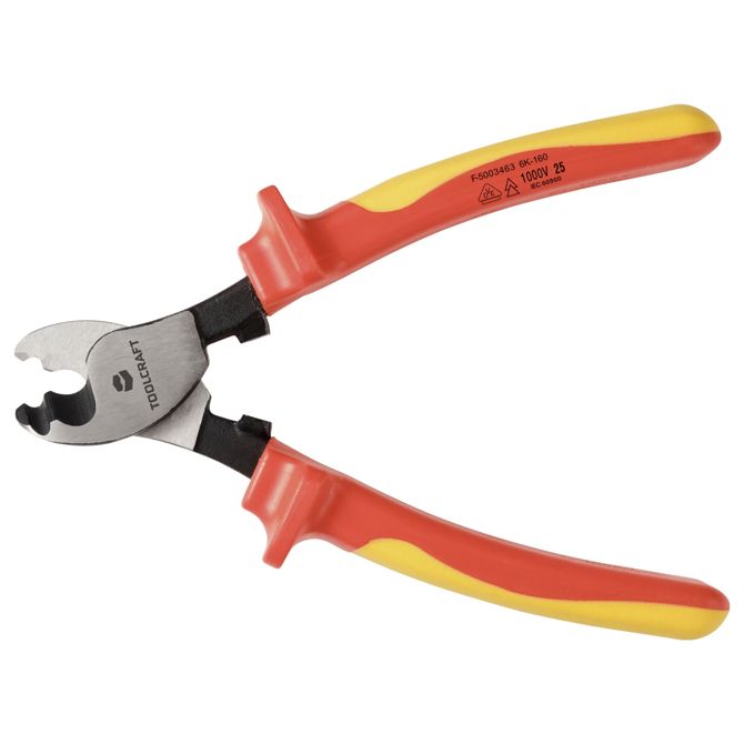 Stranske rezalne klešče TOOLCRAFT TO-10104936 – 160 mm, VDE izolacija 1000 V, za AL in CU kable 2